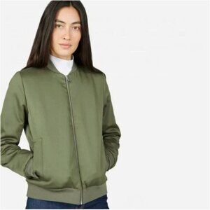 Everlane E2 Bomber Jacket Zip Up Olive Green Size Medium